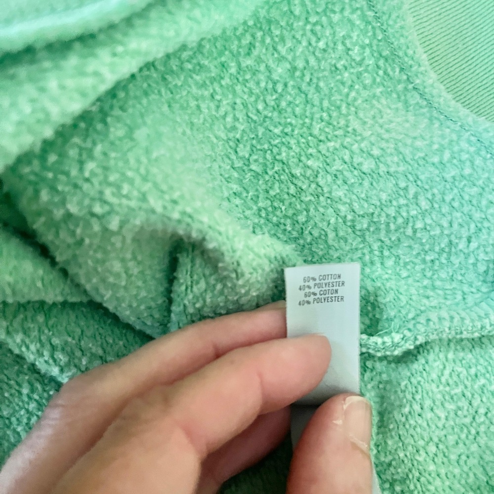 Aerie Sweatshirt Women's Small Mint Green Boxy Relaxed Lounge Coastal Preppy - Picture 4 of 12